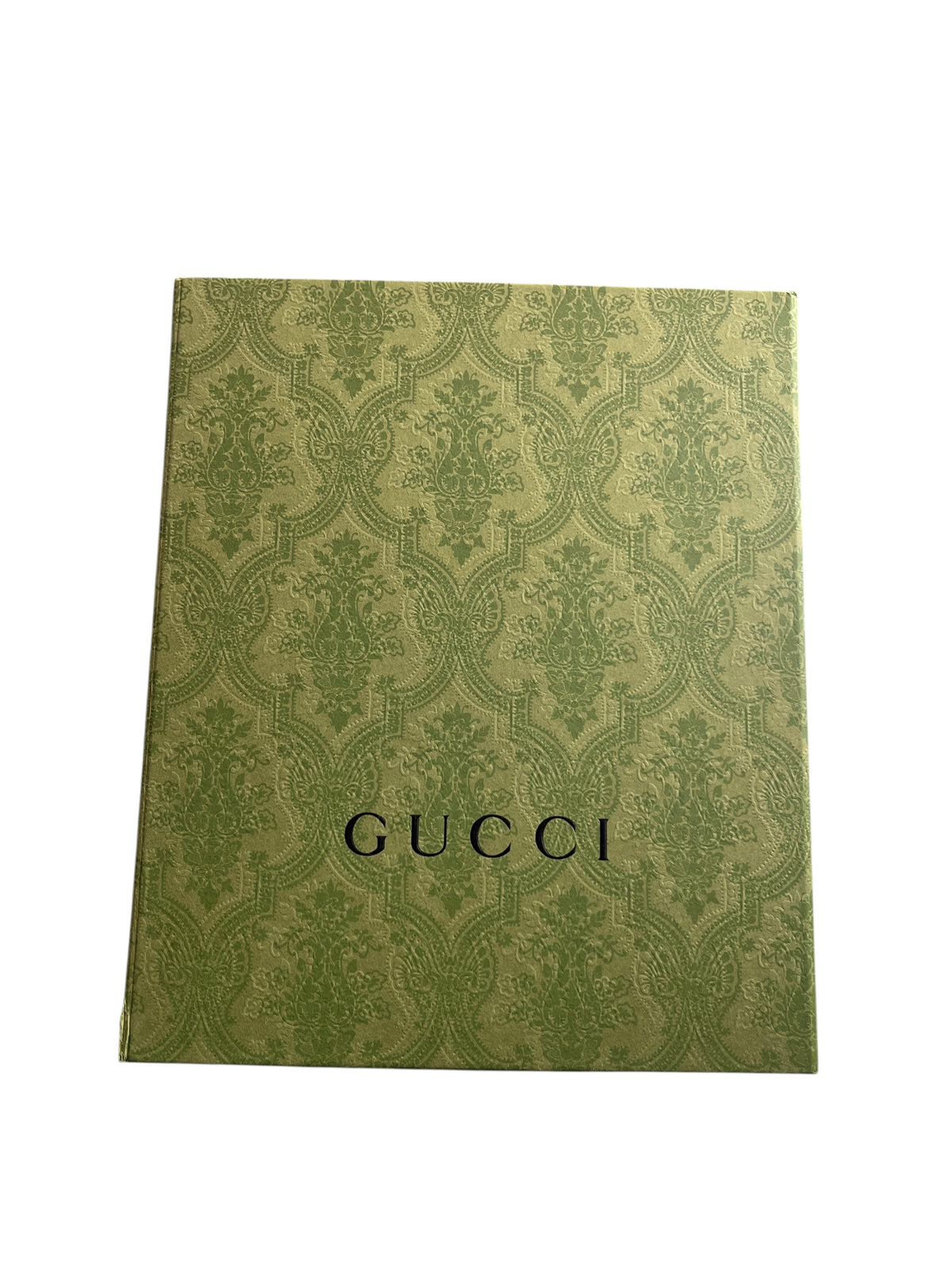 Boîte de rangement Gucci verte avec motif damassé vintage pour casquette, vendue par vinqo.store