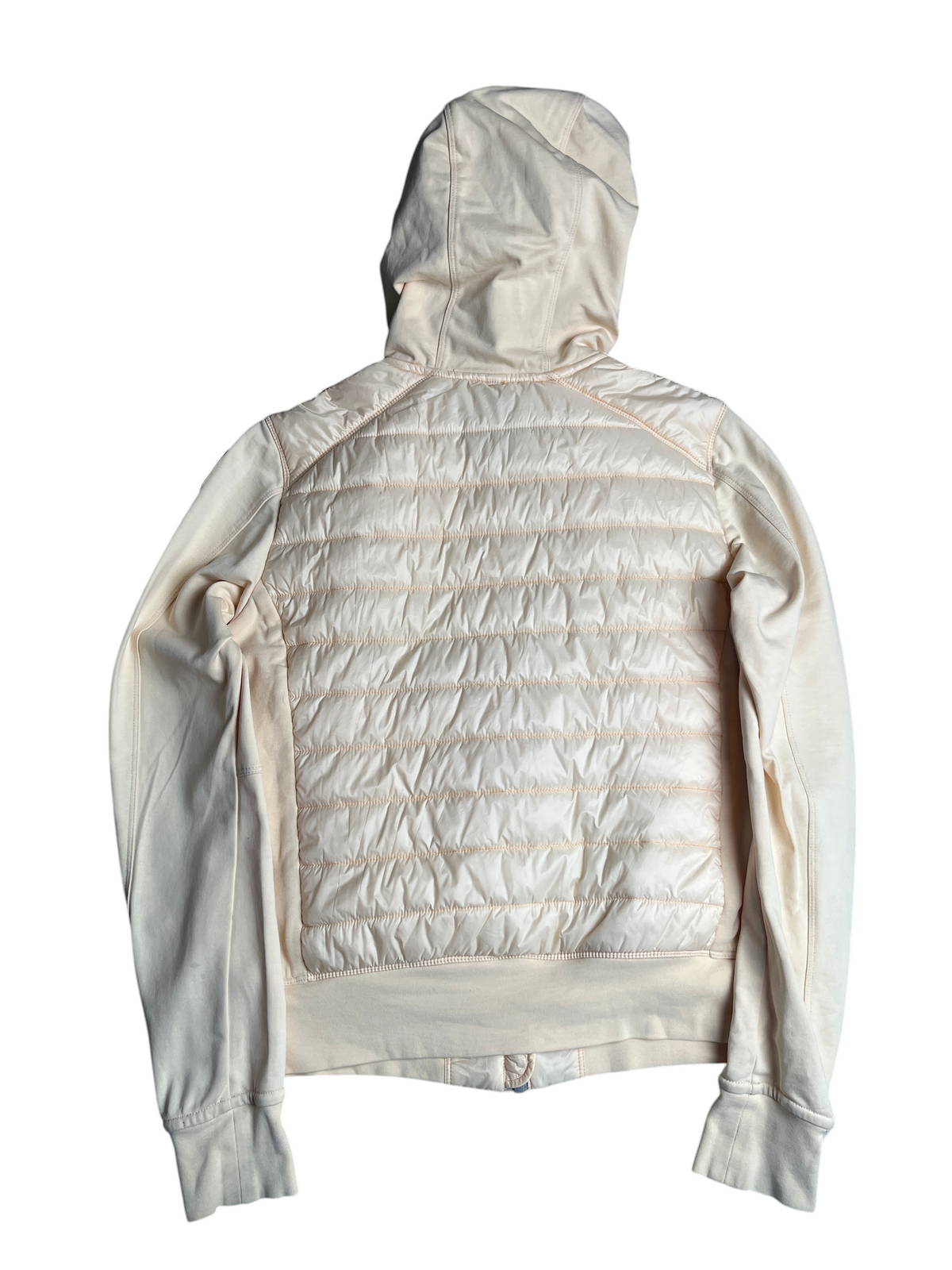 Veste à capuche Parajumpers beige pour femme de vinqo.store avec panneau matelassé au dos