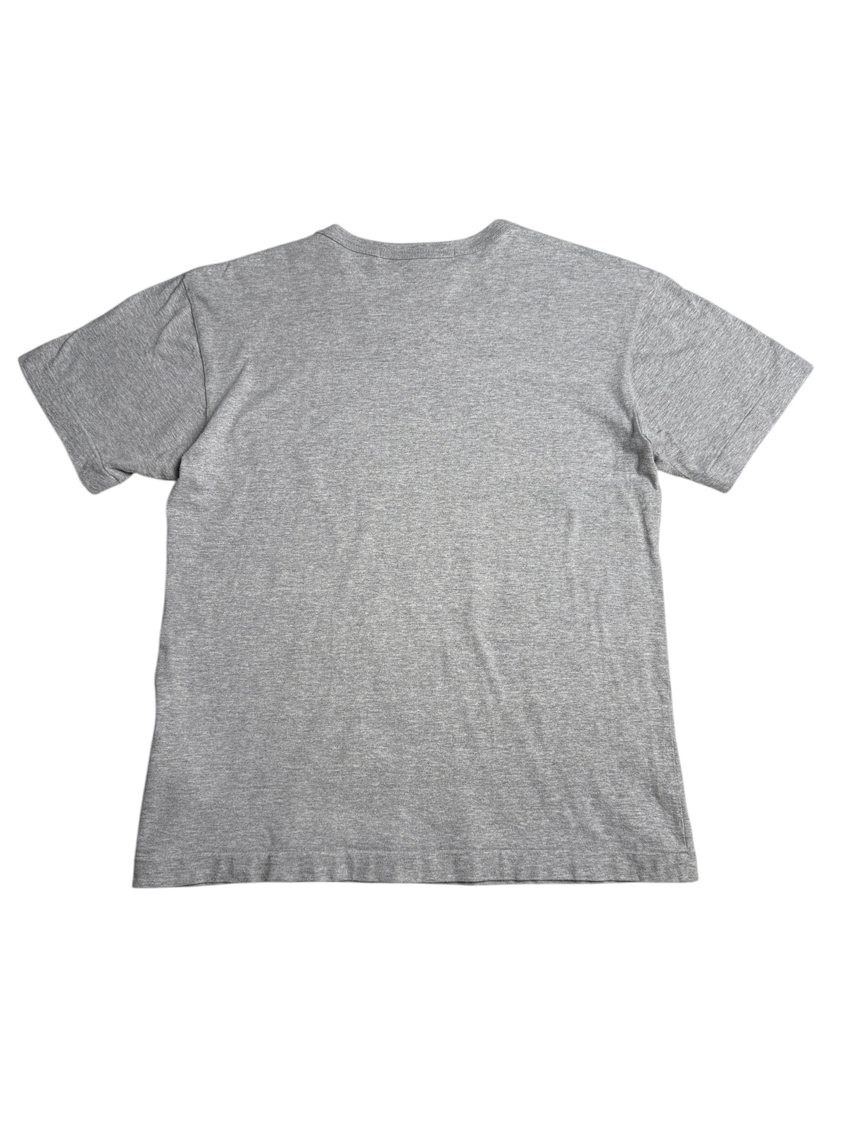 T-shirt gris chiné vinqo.store en coton, vue arrière, coupe classique à manches courtes