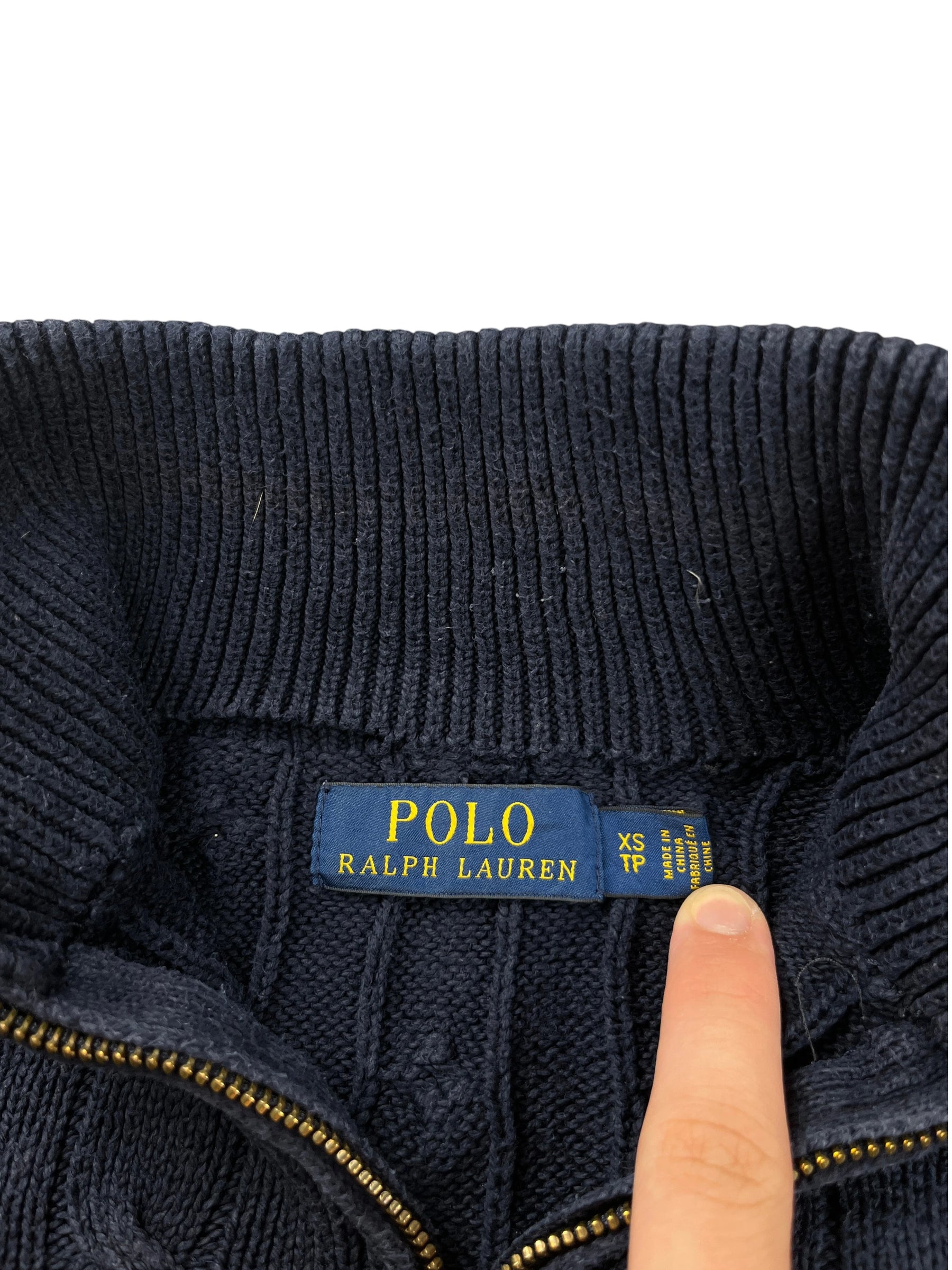 1/4 zip Torsadé RL Homme (XS)