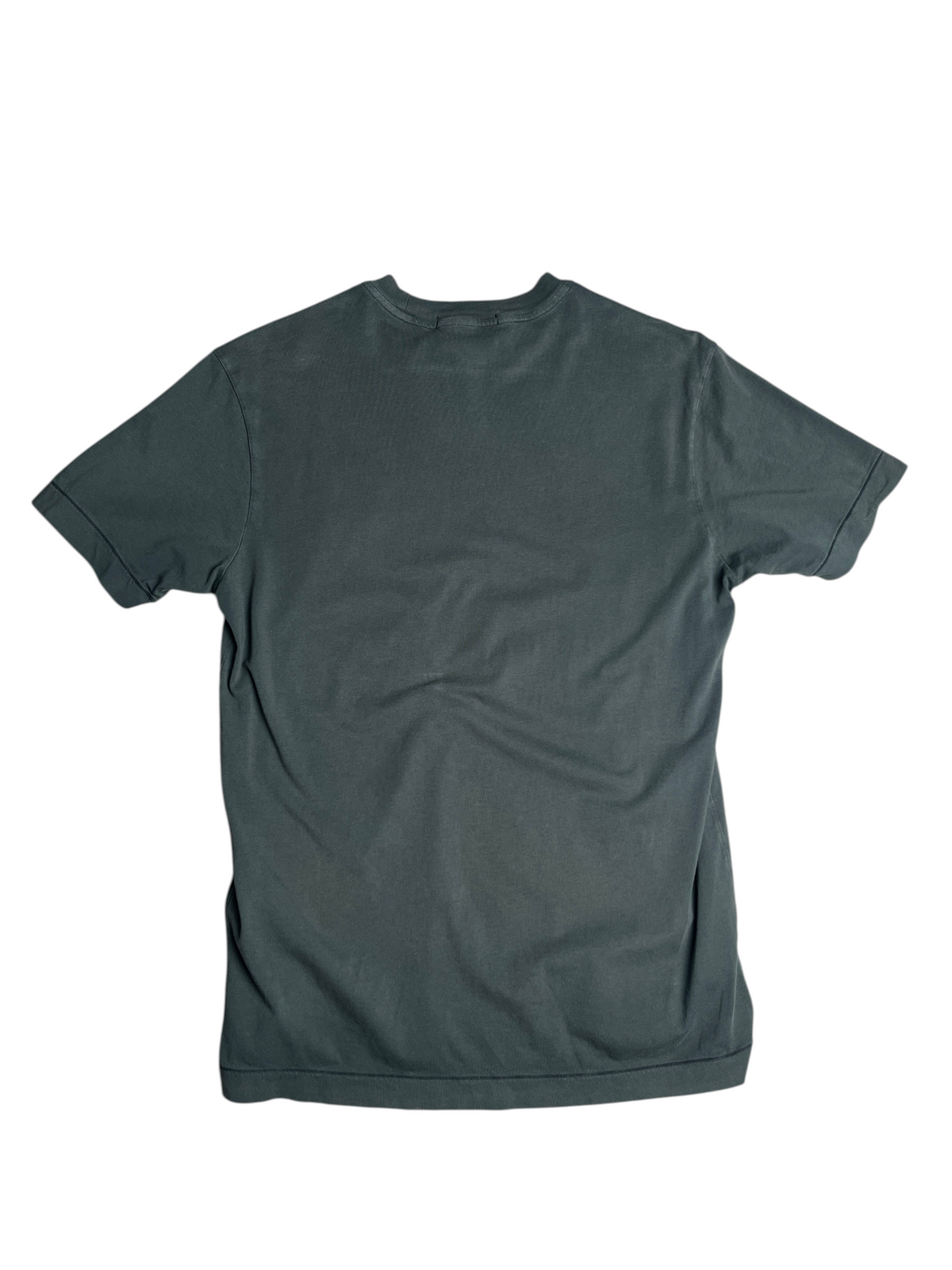 T-shirt Stone Island gris foncé en coton taille M vu de dos, proposé par vinqo.store