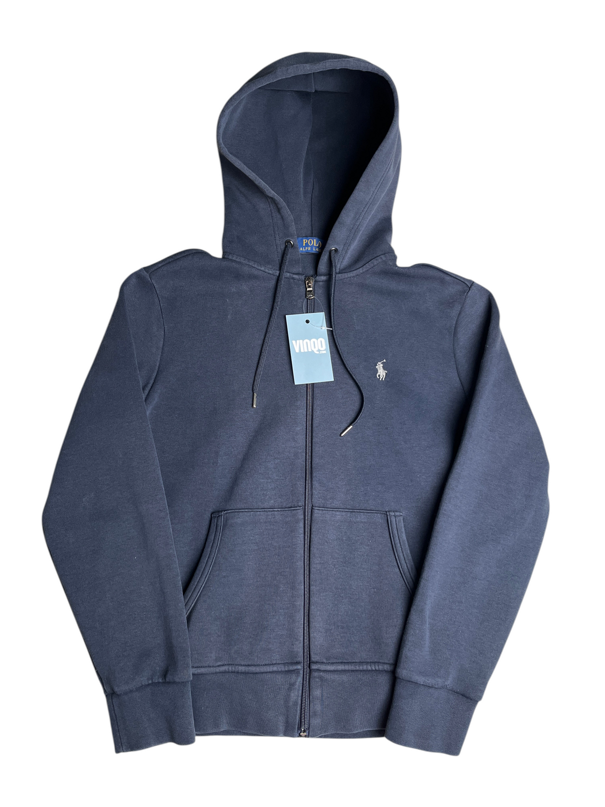 Sweat à capuche zippé bleu marine Ralph Lauren taille XS disponible chez vinqo.store