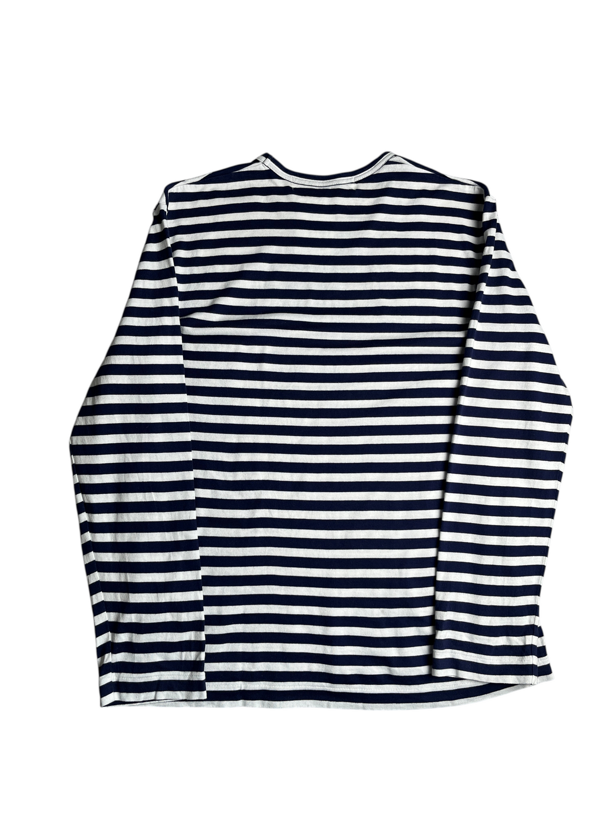 Marinière vinqo.store à rayures bleu marine et blanches en coton à manches longues pour homme