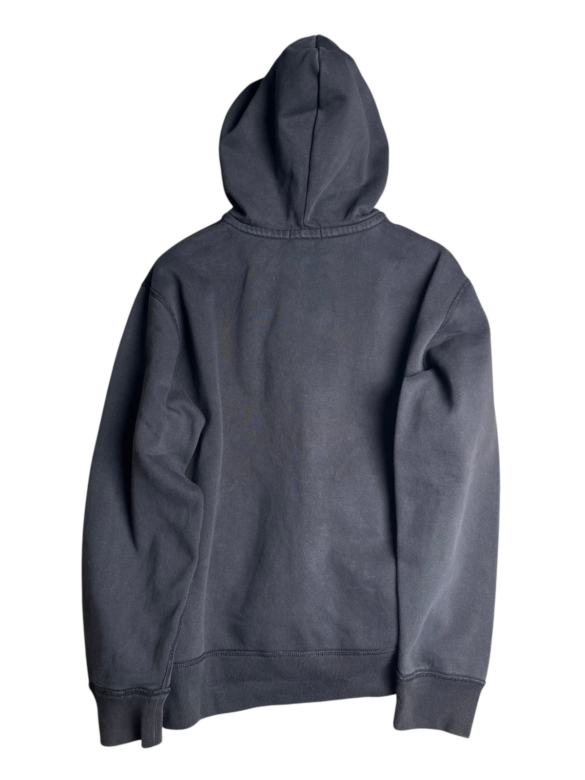 Vue arrière d'un sweat à capuche noir Ralph Lauren vintage de taille L proposé par vinqo.store